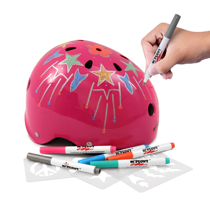 Wipeout Dry Erase Kids Helmet â€“ Ideal for Bike, Skate, Scooter, In-Line Skating and Rollerblading - Image 2